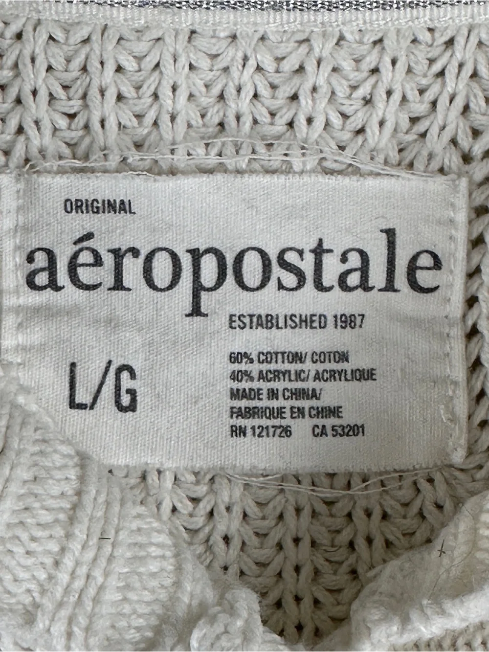 Vintage Aeropostale Women's Ribbed Knit Cardigan Hoodie Sweater